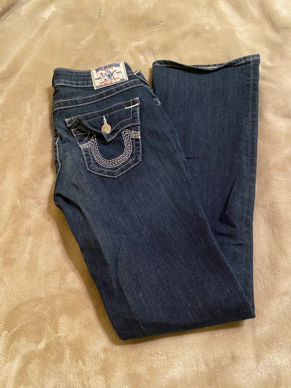 True Religion Women's Dark Indigo Boot Cut Jeans